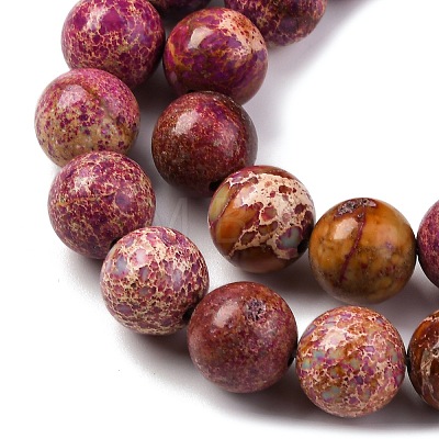 Dyed Natural Regalite/Imperial Jasper/Sea Sediment Jasper Beads Strands G-B124-C03-09-1