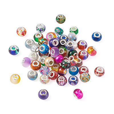 Handmade Lampwork European Large Hole Beads and Glass European Beads LPDL-TA0001-01S-1