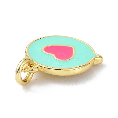 Eco-Friendly Brass Enamel Pendants KK-C220-04G-1