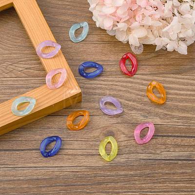 Imitation Jelly Acrylic Linking Rings OACR-S036-001A-E-1