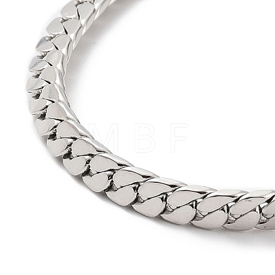 304 Stainless Steel Curb Chain Bracelet BJEW-K226-01B-P-1