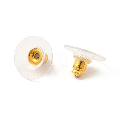 Brass Bullet Clutch Earring Backs KK-I057-G-1