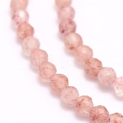 Natural Strawberry Quartz Beads Strands G-F509-31-3mm-1