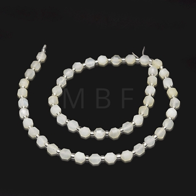 Grade A Natural White Moonstone Beads Strands G-O201B-40-1