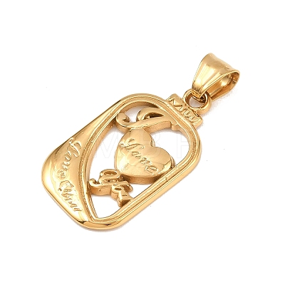304 Stainless Steel Pendants Ion Plating(IP) LS-STAS-K316-05G-1