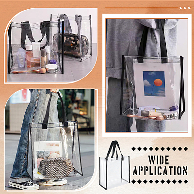 Rectangle Transparent PVC Plastic Bags ABAG-WH0083-007D-1