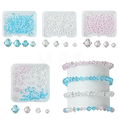 120Pcs 4 Styles Imitation Austrian Crystal Beads SWAR-YW0001-03-1