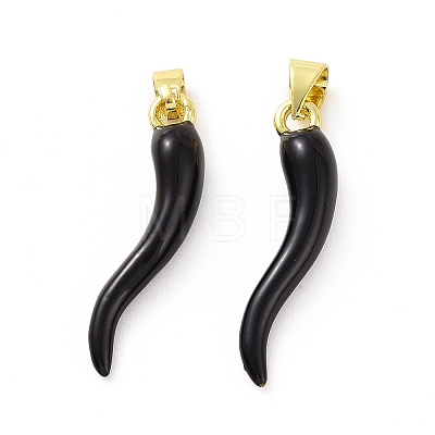 Rack Plating Brass Enamel Charms KK-C008-19G-01-1
