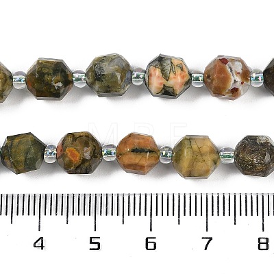 Natural Rhyolite Jasper Beads Strands G-O201B-122F-1