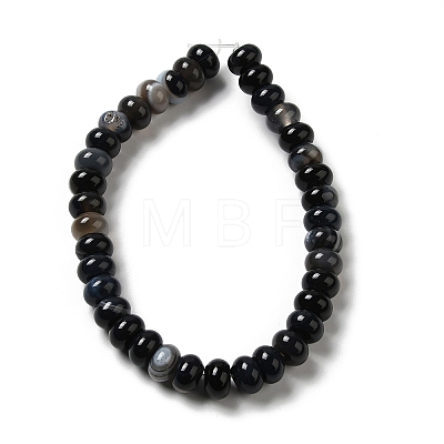 Natural Black Agate Beads Strands G-H295-C03-06-1