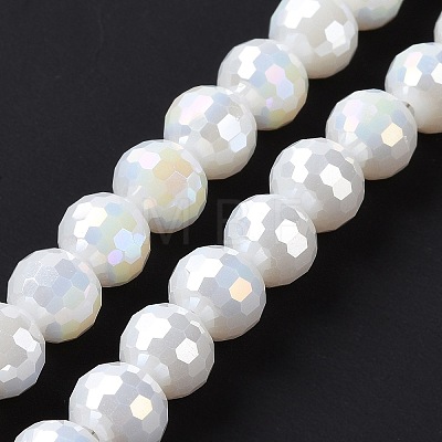 Electroplate Glass Beads Strands GLAA-E036-13E-1