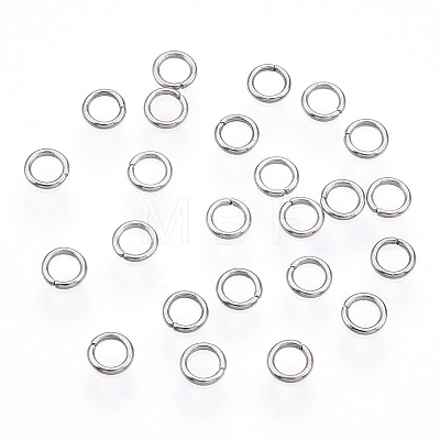 Non-Tarnish 304 Stainless Steel Open Jump Rings X-STAS-R065-45-1