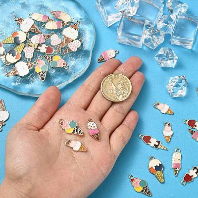 40Pcs 8 Styles Alloy Pendants ENAM-CJ0003-40-1