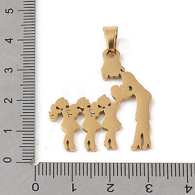 Mother's Day Ion Plating(IP) 304 Stainless Steel Pendants STAS-U002-06G-1