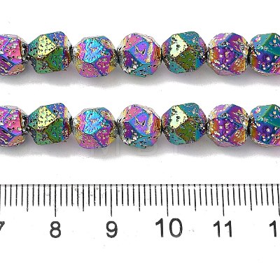 Blaking Painted Natural Lava Rock Beads Strands G-B086-A01-01B-1