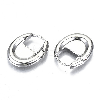 Brass Huggie Hoop Earrings EJEW-N011-41P-NF-1