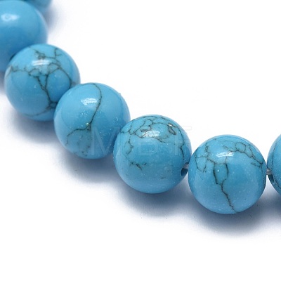 Synthetic Turquoise Jasper Bead Stretch Bracelets BJEW-K212-C-022-1