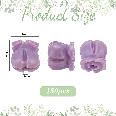 150Pcs Opaque Resin Imitation Shell Beads RESI-PH0002-77B-1