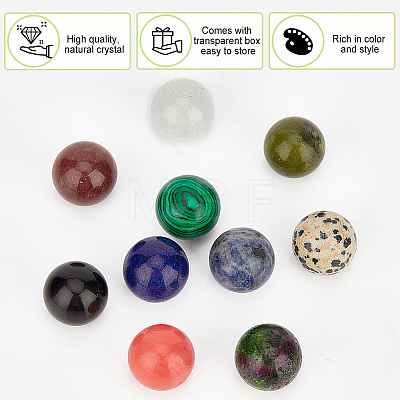 Natural & Synthetic Gemstone Round Beads G-NB0003-86C-1
