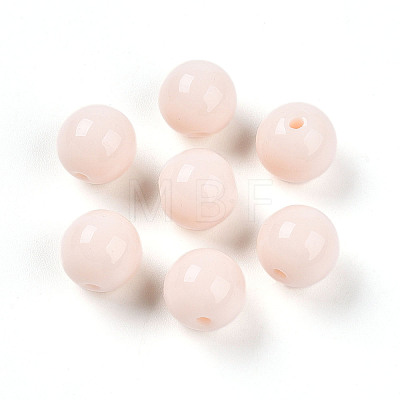 Opaque Solid Color Glass Beads GLAA-N007-10mm-A01-1