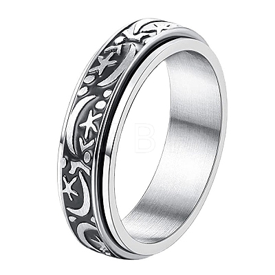 Rotatable Titanium Steel Finger Rings PW-WGFD7F6-02-1