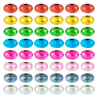 80Pcs 8 Colors Resin European Beads RESI-TA0002-30-1