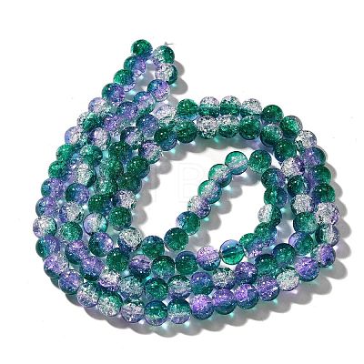 Crackle Glass Beads Strands CCG-C002-8mm-03-1