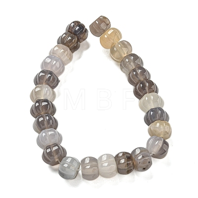 Natural Grey Agate Beads Strands G-G142-A16-01-1