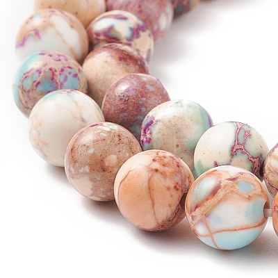 Natural Imperial Jasper Beads Strands G-E358-8m-01-1