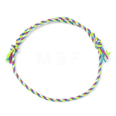 10Pcs 10 Colors Macrame Braided Cotton Cord Bracelets Set BJEW-FZ00009-1