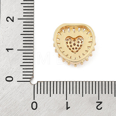 Brass Micro Pave Cubic Zirconia Slide Charms ZIRC-I068-03G-A-1