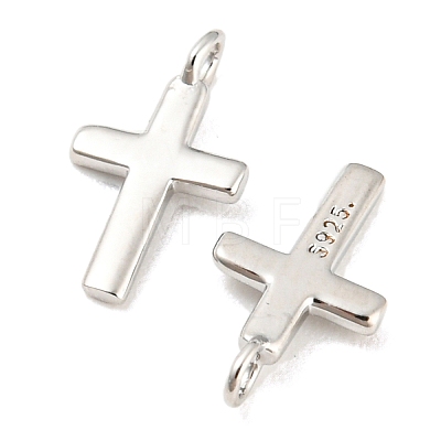 Rhodium Plated 925 Sterling Silver Charms X-STER-Q190-07P-1