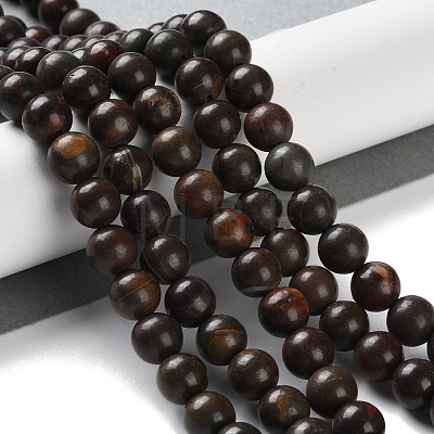 Natural Polychrome Jasper/Picasso Stone/Picasso Jasper Beads Strands G-C160-01-8mm-1