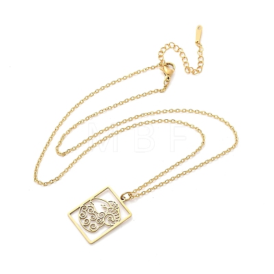 304 Stainless Steel Necklace LS-NJEW-D330-01G-01-1