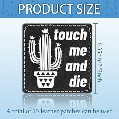 Imitation Leather Clothing Label Tags AJEW-WH0509-003-1