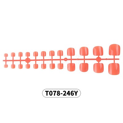 Full Cover Fake Toenails Solid Color Plastic Feet Nails Artificial Toe Nail Tips MRMJ-T078-246Y-1