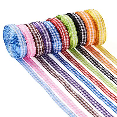 10Rolls 10 Colors Polyester Ribbon OCOR-TA0001-36A-1