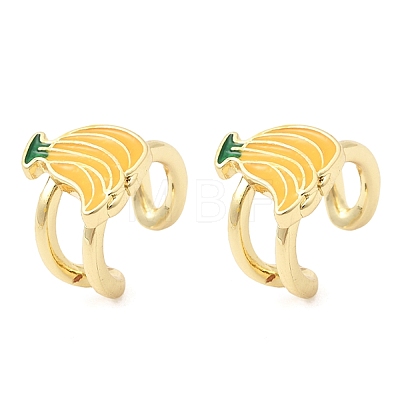 Brass Cuff Earrings EJEW-C186-02C-G-1