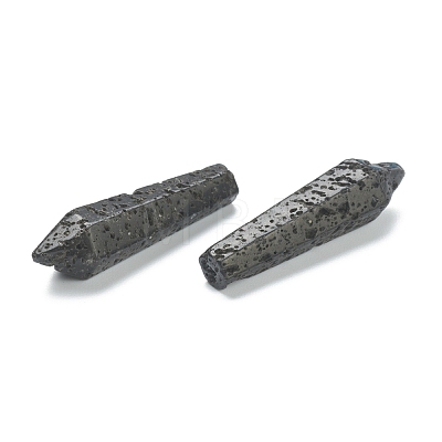 Natural Lava Rock Pointed Beads G-E490-C35-1