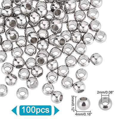 Unicraftale 201 Stainless Steel Spacer Beads STAS-UN0008-09P-1