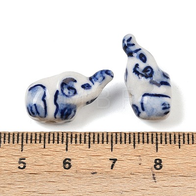 Animal Theme Blue and White Porcelain Beads PORC-Z007-05A-1
