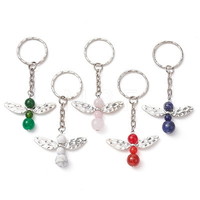 Angel Alloy with Gemstomes Pendants Keychain KEYC-JKC00572-1