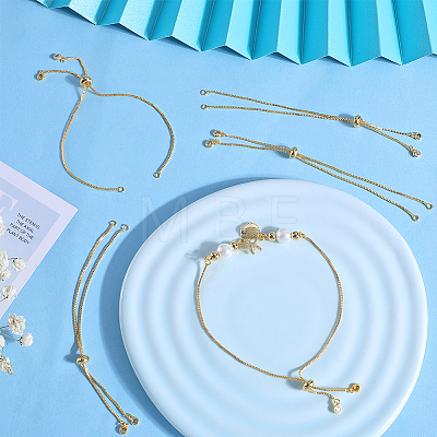 32Pcs Rack Plating Adjustable Brass Slider Bracelet Making KK-SP0001-78G-1