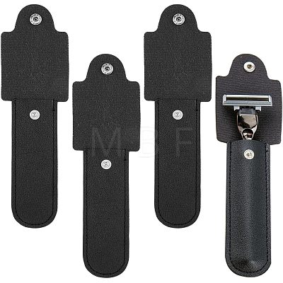 4Pcs PU Leather Razor Sheath AJEW-FH0002-72A-1