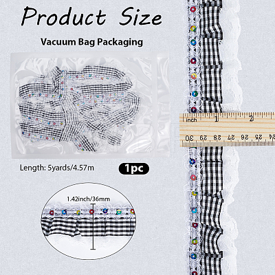 5Yards Polyester Lace Ribbon OCOR-GF0006-20C-1