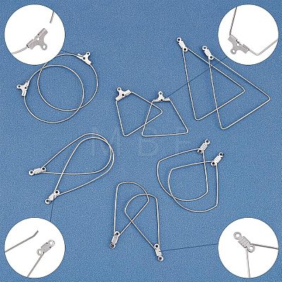 Unicraftale 304 Stainless Steel Wire Pendants STAS-UN0002-74P-1