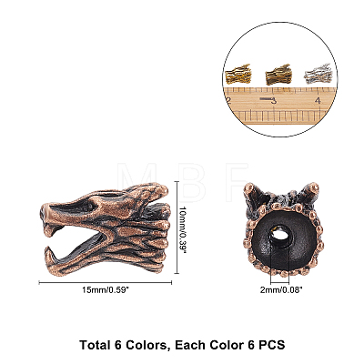 Tibetan Style Alloy Beads PALLOY-FH0001-01-1