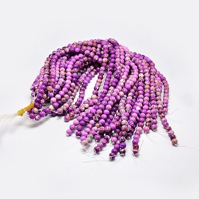 Natural Imperial Jasper Beads Strands G-I122-10mm-07-1