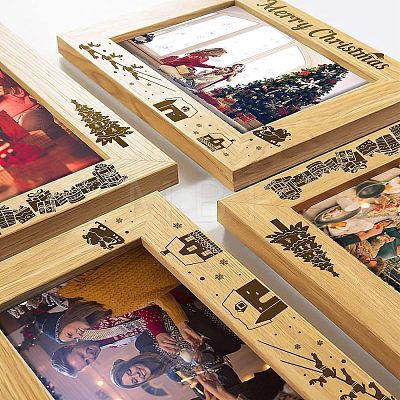 Natural Wood Photo Frames DIY-WH0234-002-1
