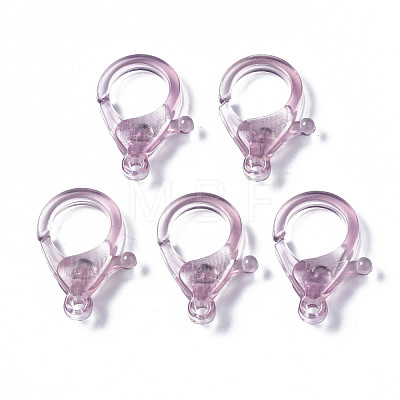 Transparent Acrylic Lobster Claw Clasps TACR-T023-01A-03-1